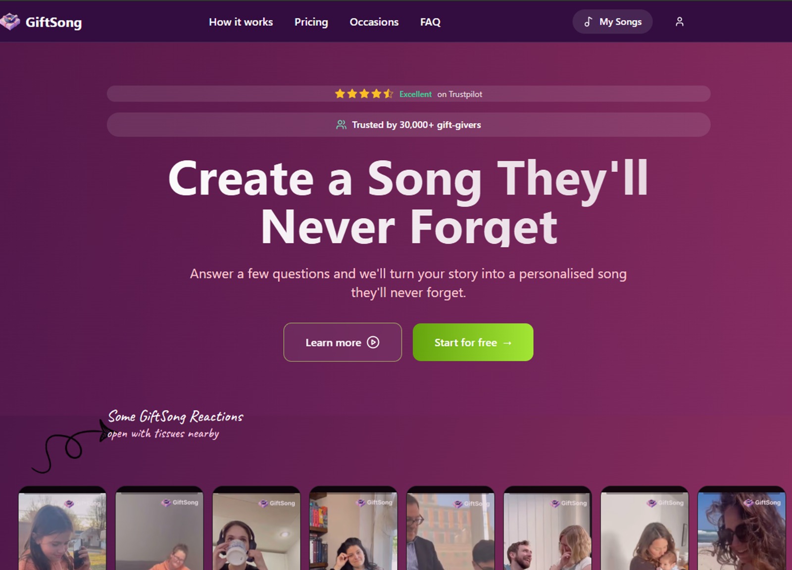 GiftSong project preview